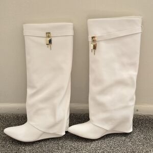 Elegant White Women's Boots